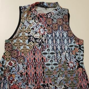 womens high neck patterned dress